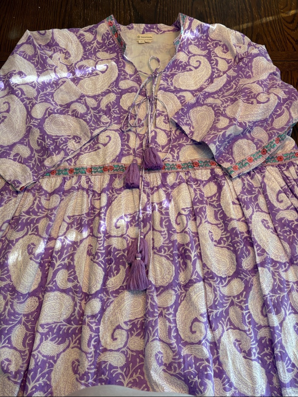 Purple Paisley Maxi Dress
